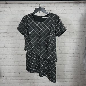 Bailey 44 Black Plaid Print Shirt Size S